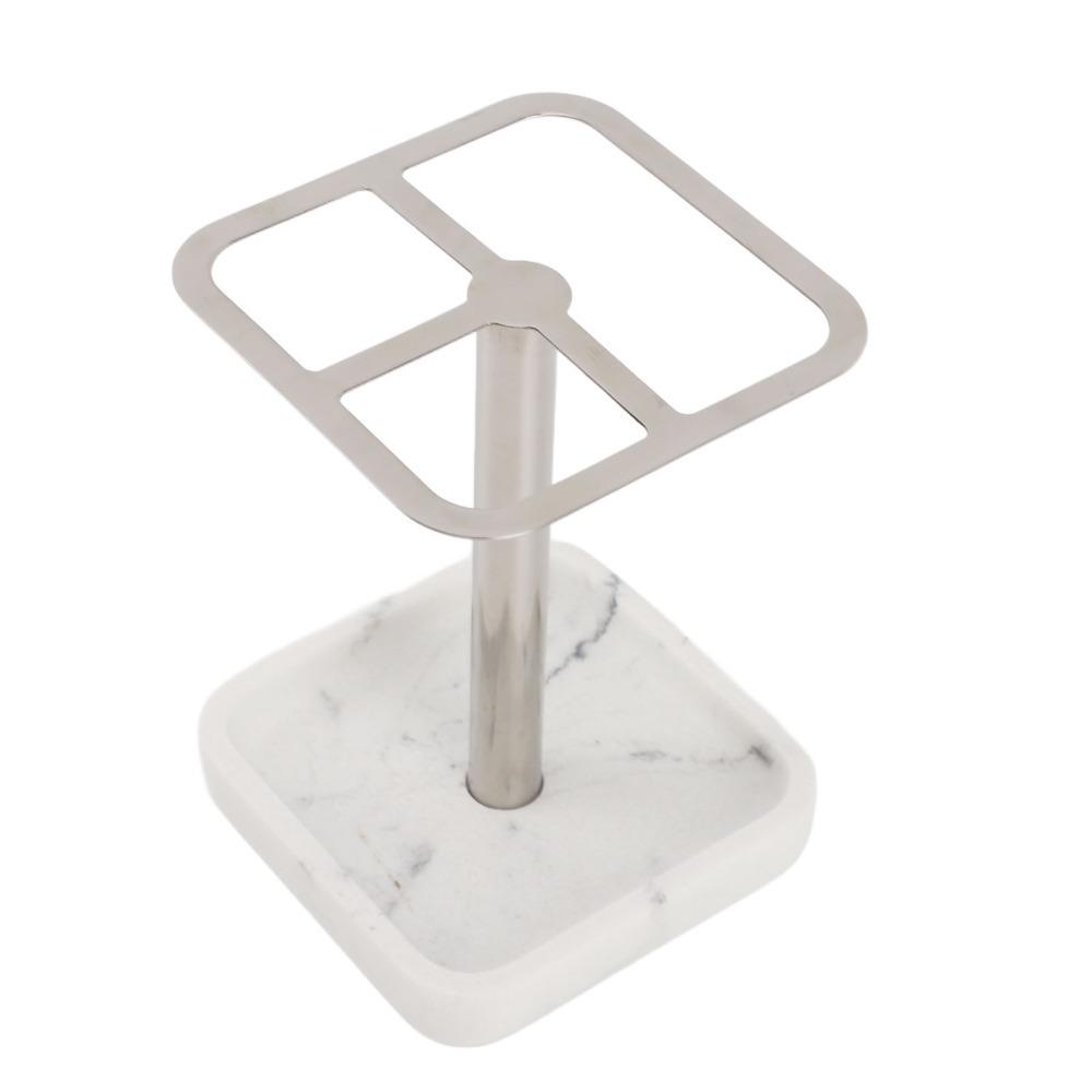 Stainless Steel Toothbrush Holder 3 Slots Toothbrush Organizer Bathroom Vanity Countertop серебряный