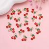 20Pcs Gold Plated Red Cherry Charms Strawberry Pendants For Jewelry Making Diy Necklace Bracelets Earrings Key Chain Accessories
