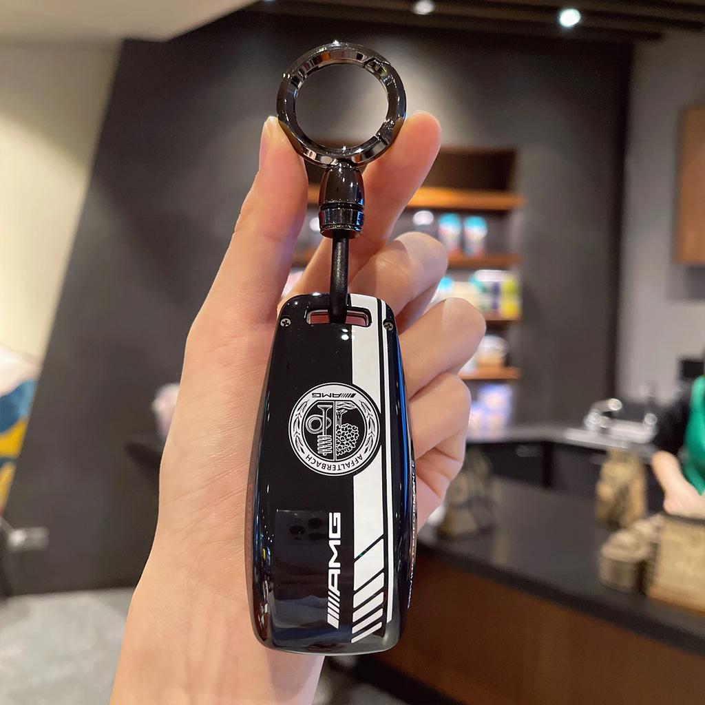Car Remote Key Case Cover For Mercedes Benz A C E S G Class GLC CLE CLA GLB GLS W177 W205 W213 W222 X167 AMG QV2