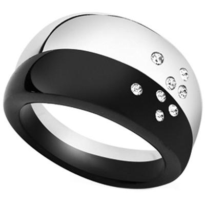 Steel Ring 'Calypso' Black Silver