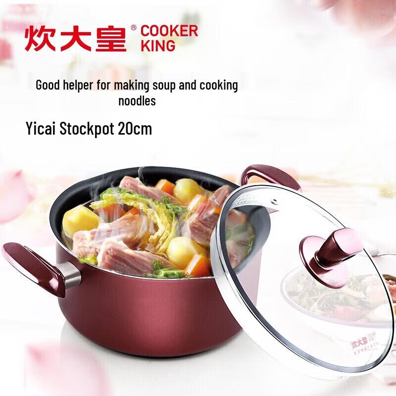 COOKER KING Non-stick Double Handle Soup Pot