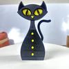 Black Cat Shaped Jewelry Box 3D Printed Cat Jewelry Organizer with 6 Drawers for Necklaces Bracelets Earrings Rings