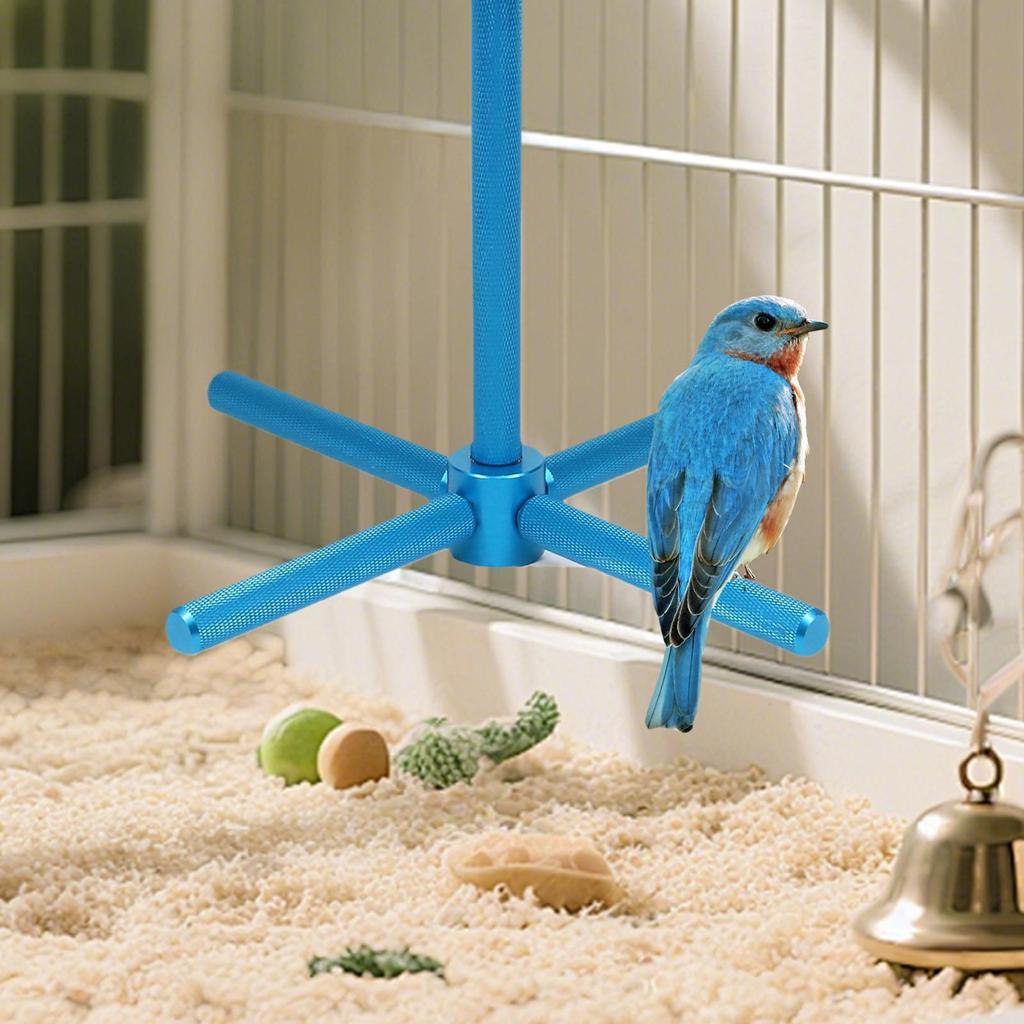 Parakeet Toys Rotatable Chewing Interactive Funny Bird Perch Stand Cage Chew Toys For Exercise Playing Small Medium Large Conure