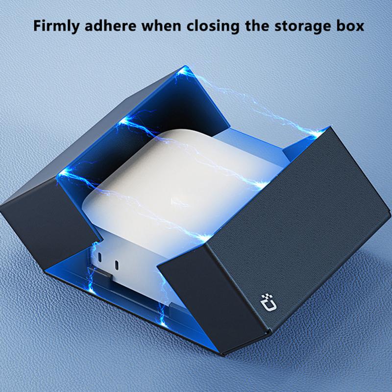 Pu Leather Computer Protective Case With Cover And Storage Pocket Mini Pc Holder Stand Bracket For Mac Mini M4 2024