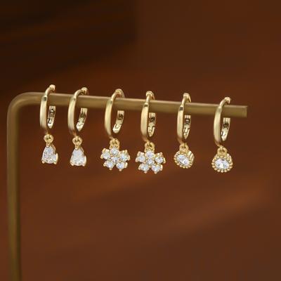 Σετ Παιδικά Σκουλαρίκια Τρία Ζευγάρια Λεπτό Λάμψη Ζιργκόν Χαριτωμένα Σκουλαρίκια Γυναικεία Κούμπωμα Μοντέρνα Κοσμήματα Γυναικεία Πάρτι Δώρο Αξεσουάρ