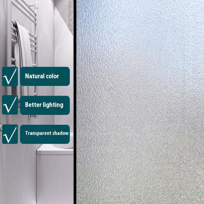 

Пленка для конфиденциальности окон Не клейкая Матовая пленка для окон ванной комнаты Статическая адгезия Теплоотражающие наклейки для дома Матовый белый прозрачный