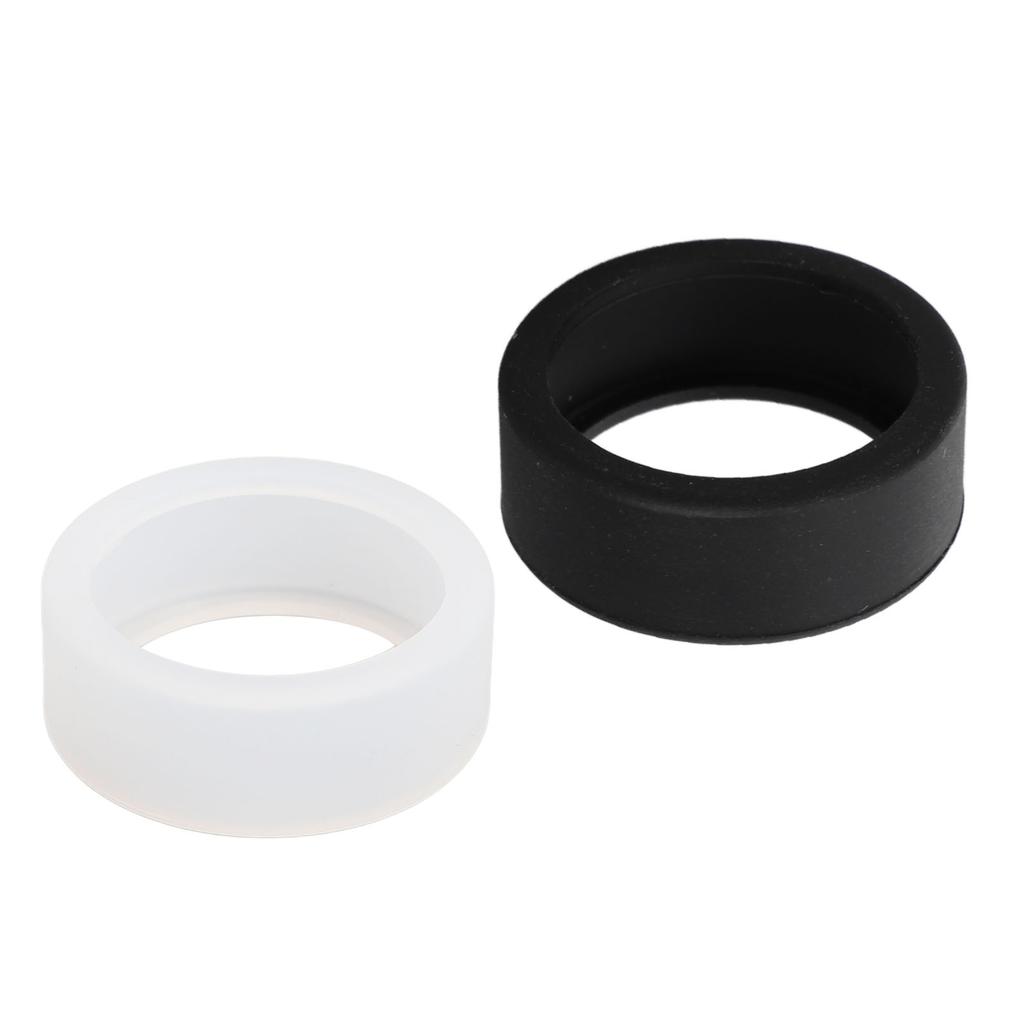 2Pcs Smart Ring Silicone Cover Thin Lightweight Skin Friendly Smart Ring Protector Silicone Elastic Case Black and