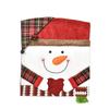Christmas Chair Cover Cute Cartoon Snowman Santa Claus Reindeer Christmas Party Chair Back Cover, Kitchen Dining Chair Cover Holiday Party Decoration