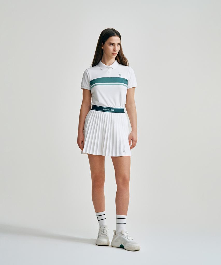 SERGIO TACCHINI W Flying Small Pleated Skirt (White)