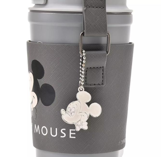 Disney Mickey Mouse Tumbler Stainless Steel with Holder and Charm, Colors NEW