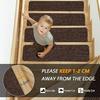Self-Adhesive, Washable, Anti-Slip Stair Mats with Double Stripe Design for Home and Dorm Use