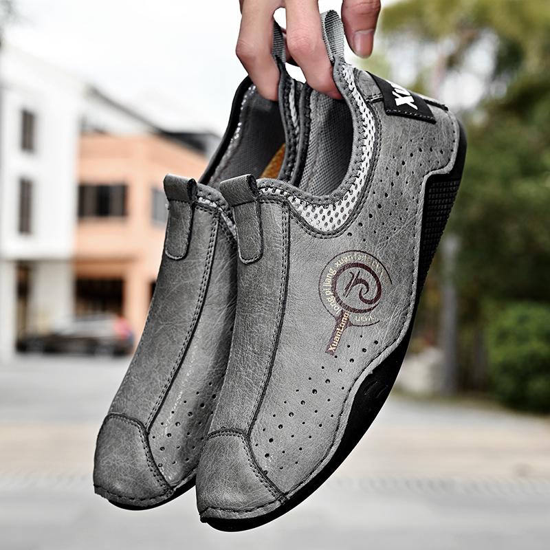 

Качественная кожаная обувь, замшевая кожа, повседневная обувь для мужчин, горячая распродажа, нескользящие кроссовки, мужская обувь для активного отдыха на открытом воздухе для пеших прогулок 38