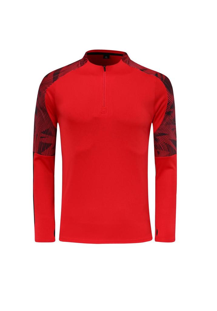 Unisex Half-Zip Long-Sleeve Football Training Set with Pants