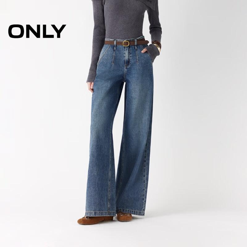 

ONLY Women s High-Waist Straight Leg Washed Denim Jeans 2XL