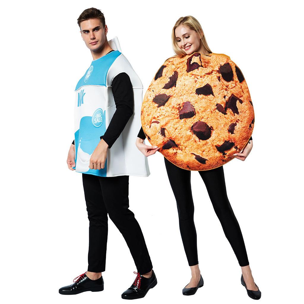 Halloween Couple Costume Milk Cookie Pair Set For Stage Performances And Party Decor