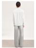 Women's Early Spring Loose Casual Lace Cotton Shirt with Bamboo Joint Design