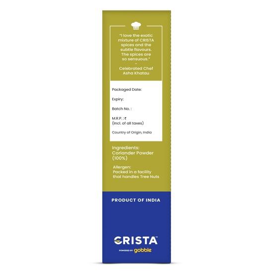 CRISTA Coriander Powder | Ground Dhania | Powdered Dhaniya | Zero Added Colours | Natural & Aromatic | Farm Fresh | 500 Gms