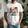 New Summer Unisexs 100 Pure Cotton TShirt Beach More Worry Less Retro Skeleton Style Casual Breathable Short Sleeve