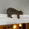 Creative Animal Door Top Wooden Decoration Sleeping Cute Brown Bear  Home Living Room Bedroom Office Door Decoration