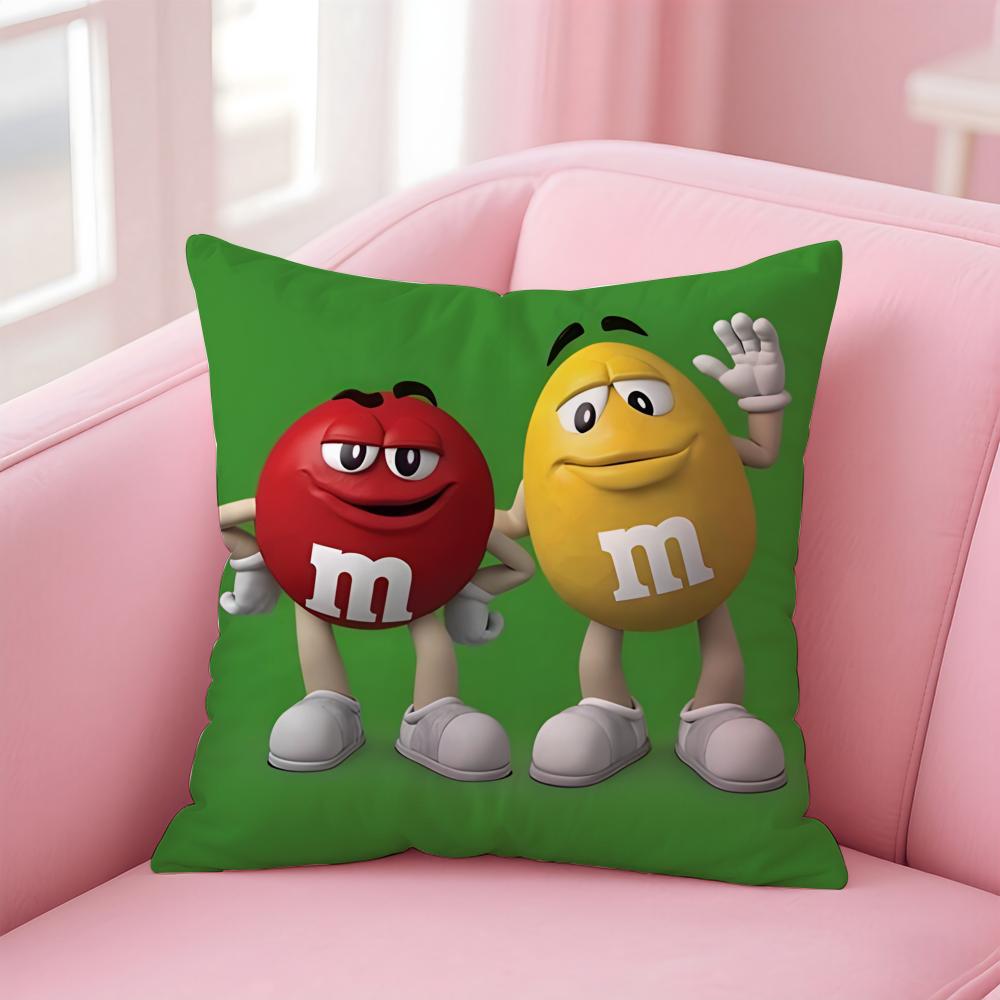 

popular M&M s Cushion Cover Comfortable Reversible Pillow Cover Ideal for Car Sofa Bedroom & Beyond 12x12Inch