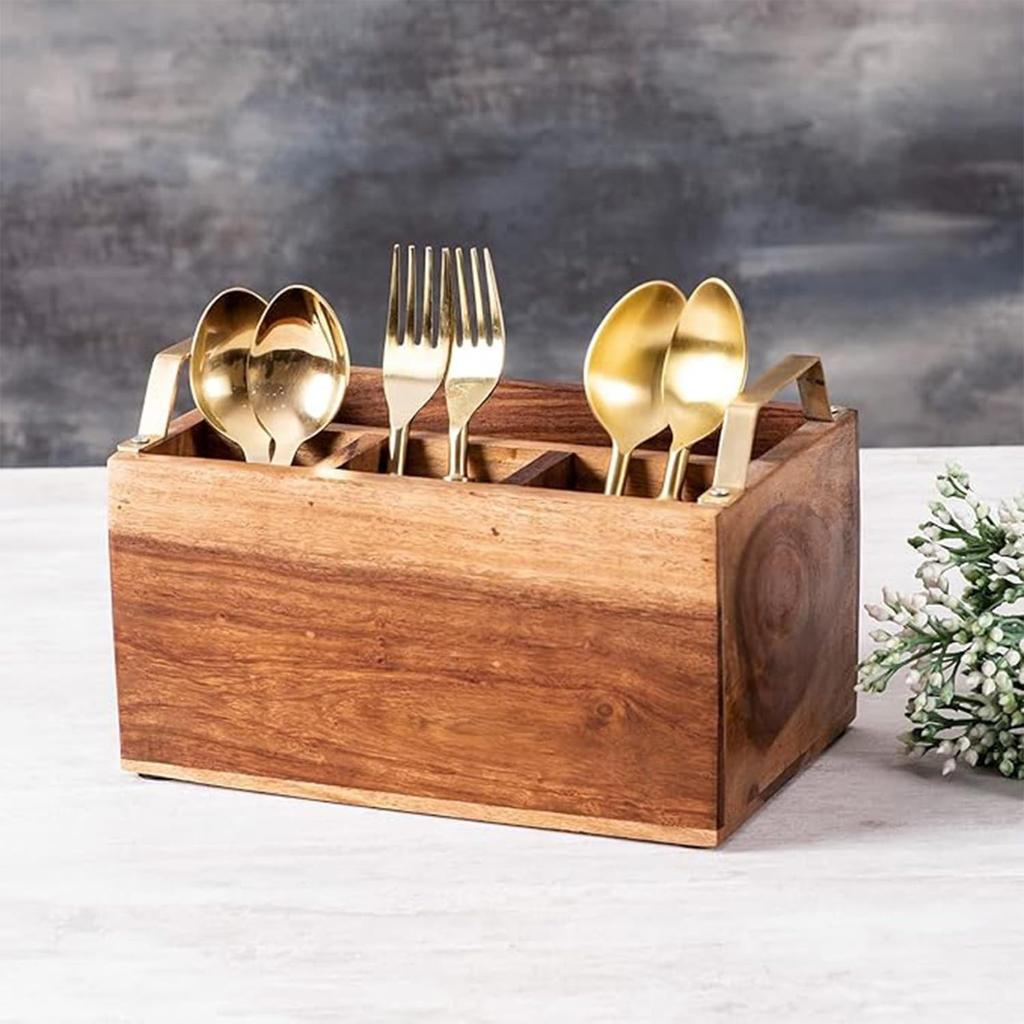 Деревянная подставка для столовых приборов, Wooden Spoon Stand (10 inch), Nestroots