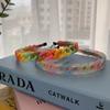 Tie Dye Chain Acetic AcidTwisted Braid Hairband Acrylic Headband  for Women Girls Hair Accessories
