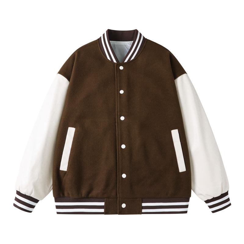 Bomber Jacket Men Women Flocking Hip Hop Loose Casual Patchwork Coat Unisex Embroidery High Street Varsity Baseball Outwear