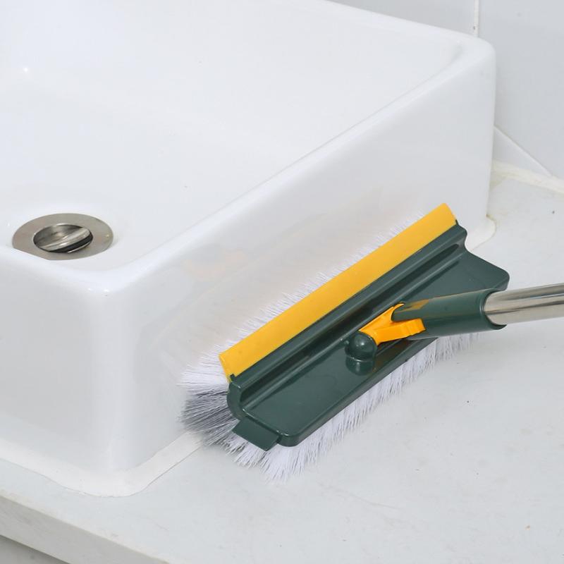 Floor Scrub Brush 3 In 1 Long Handle Removable Adjustable Wiper Broom Tools Tile Magic Squeegee Cleaning Kitchen Bathroom Brush