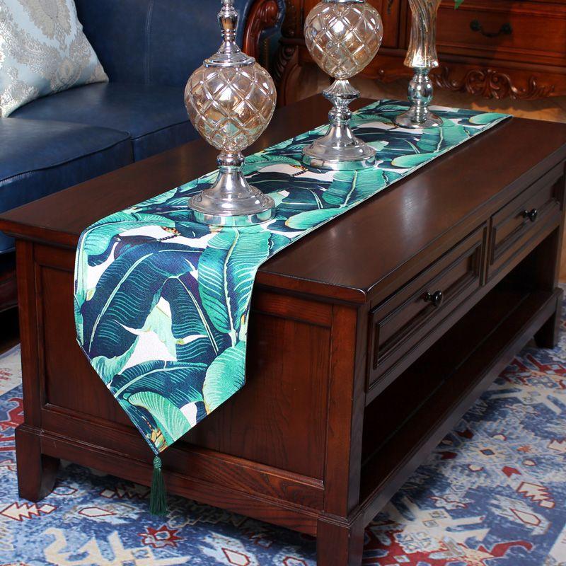 

Runner Modern Simplicity with American Style Scandinavian Fresh Dining Table Fabric Tea Table Shoe Cabinet TV Cabinet Cover Decorative Cloth Bench Banana leaf Placemat 30*40cm (four pieces)