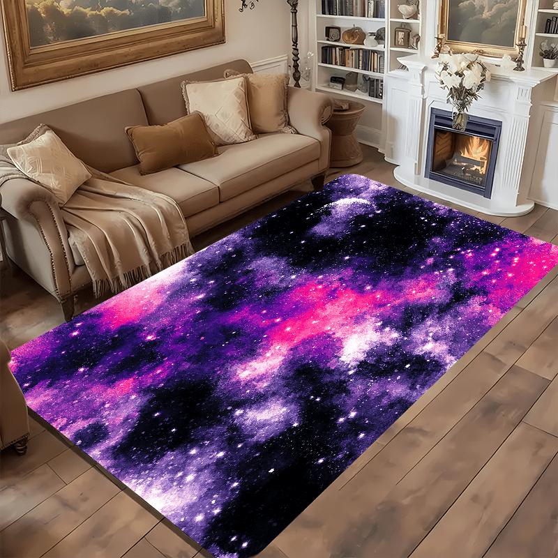 1pc of a Purple Starry Sky Design Area Rug, Perfect for Living Rooms, Bedrooms, Bathrooms, Kitchens, And Indoor Home Decoratio
