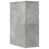 Narrow Bathroom Cabinet with Casters Concrete Grey Particleboard
