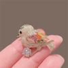 High-end Japanese Cute Anti-light High-quality Personality Suit Color Bird Brooch