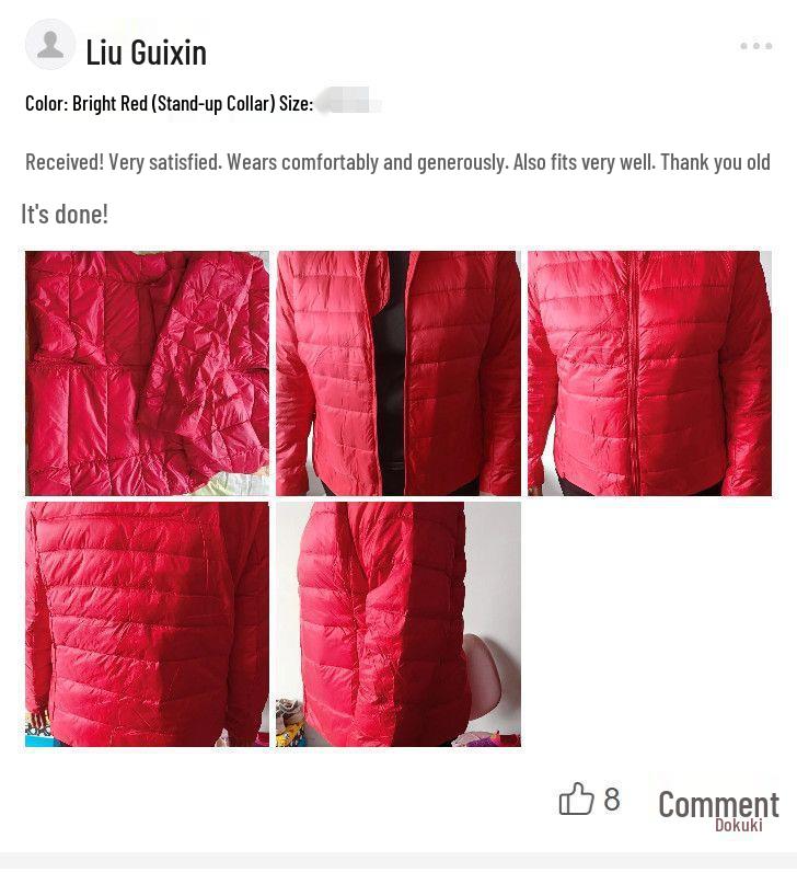 Women's Plus Size Lightweight Down Jacket - Short Style, Suitable for 200+ Pounds, Casual Winter Wear for All Ages