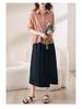 Trendy Summer Skirt Suit: Slimming Two-Piece with Stylish Half-Open Collar for Young Moms