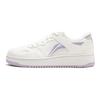 Li Ning Tianji Slip Resistant, Abrasion Resistant, Height Increasing Low Top Skateboard Shoes Women's White Purple AGCW066-4