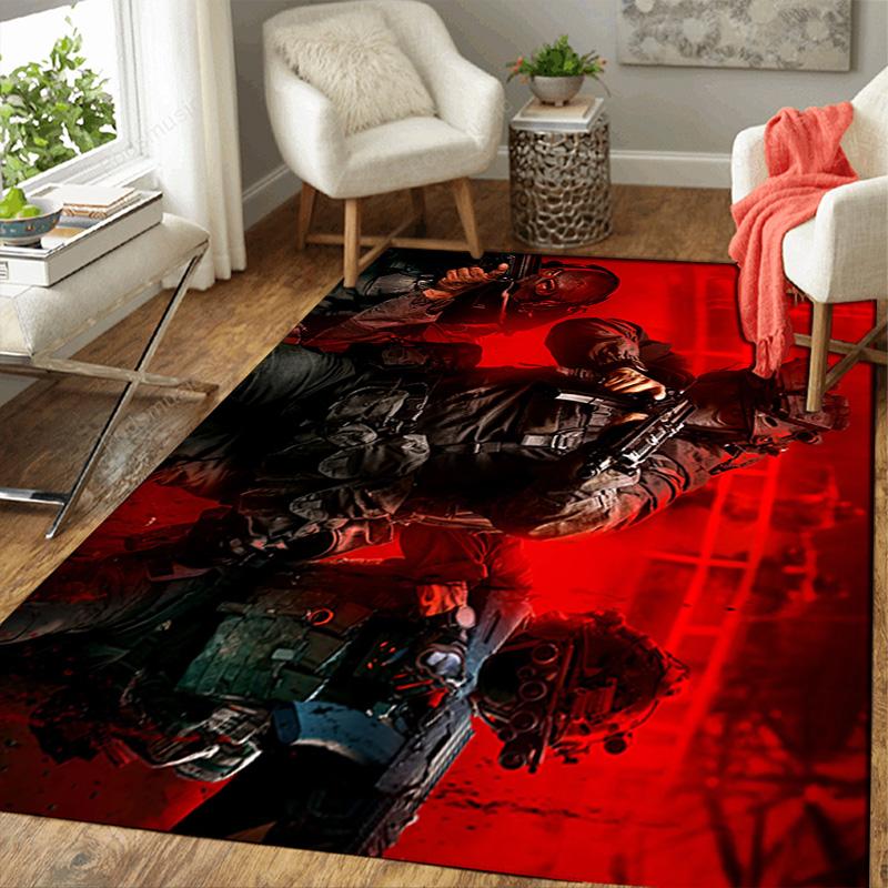 Gun-toting soldier Rug Floor Mat for Living Room or Bedroom Soft and Comfortable Carpet a Gift for Birthday and Holiday.MFF0918458