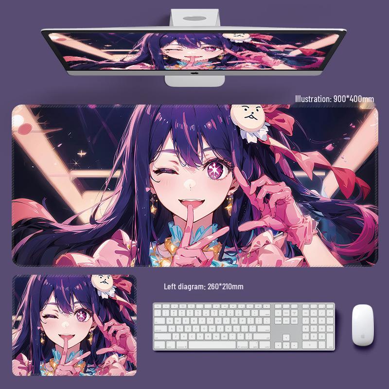 Extra Large Non-Slip Anime Girl Mouse Pad for Gaming and Esports