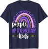 Rainbow Military Child Purple Up For Military Kids Unisex T-Shirt