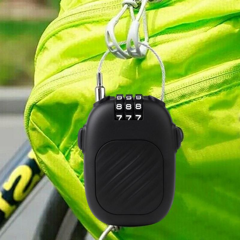 

Retractable Cable Lock Portable Retractable Stroller Lock Black Backpack Safety Locker Snowboard Security Device for Luggage China Mainland
