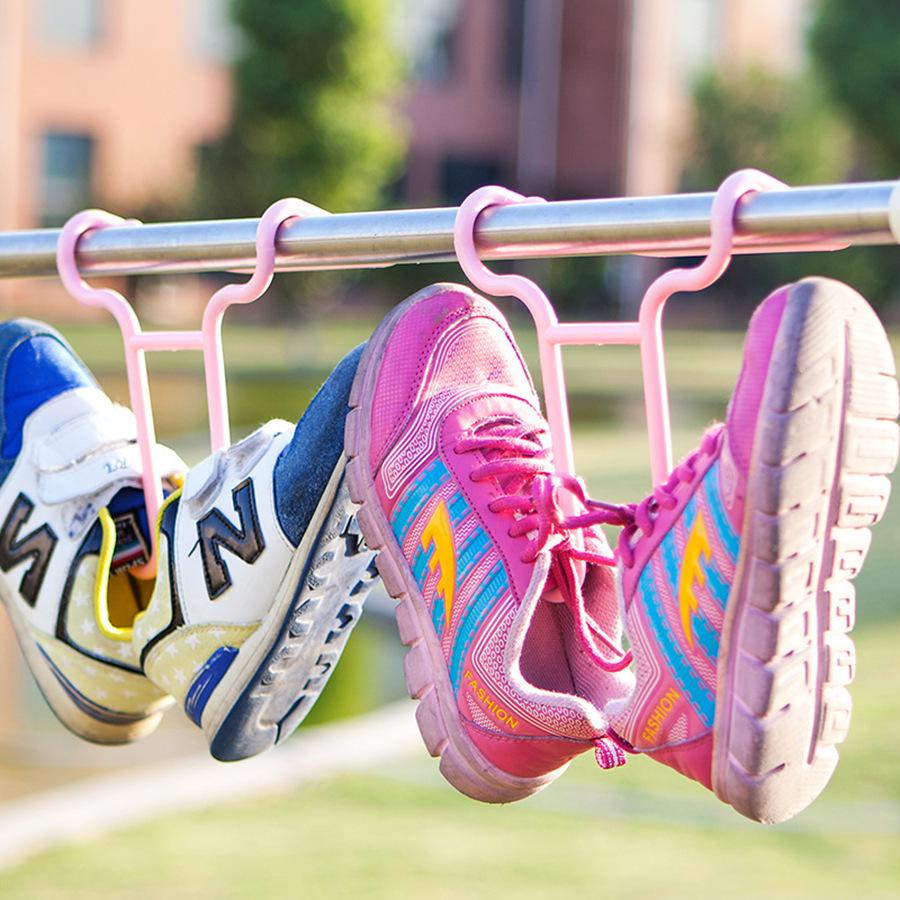2er-Pack Zusammenklappbarer Kinder-Balkon-Schuhständer & Trockner