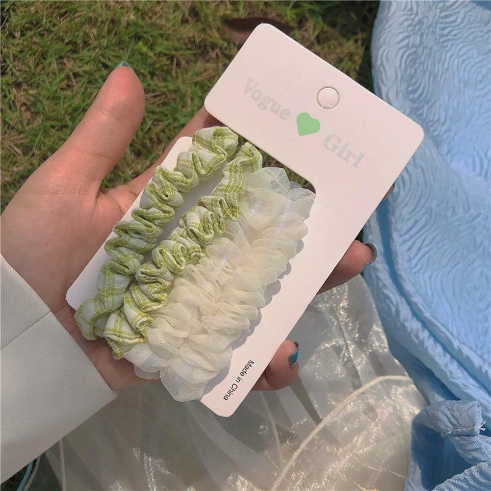 4pcs/set Sweet Colorful Hair Band Simple Temperamental Hair Tie Highly Elastic Rubber Band Headwear Hair Accessory for Women
