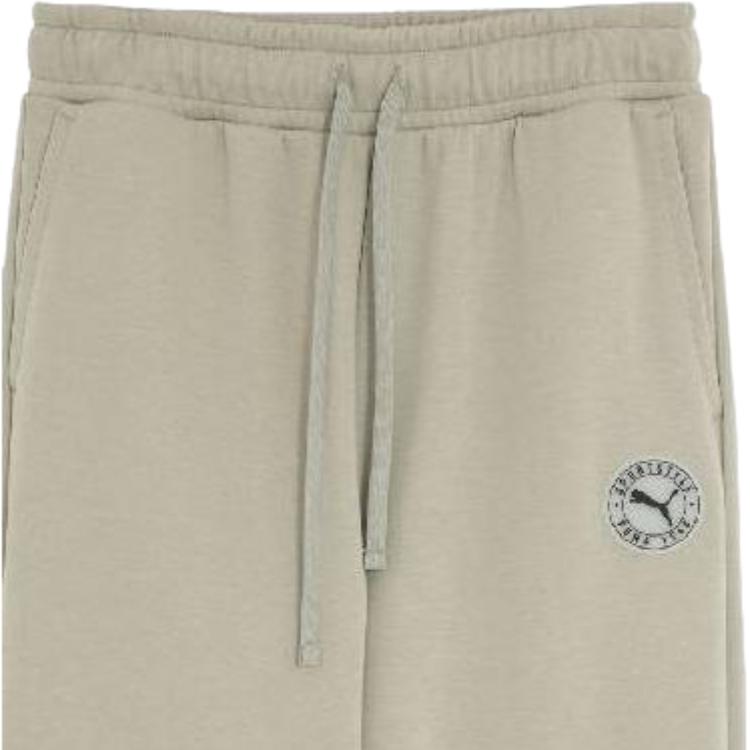 Puma Solid Color Lace-Up Comfortable Soft Casual Pants Unisex pants Light-Gray 627881-55