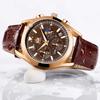 Men's Watch, Leather Band, Calendar Function, Waterproof, Luminous Hands, Suitable for Business.