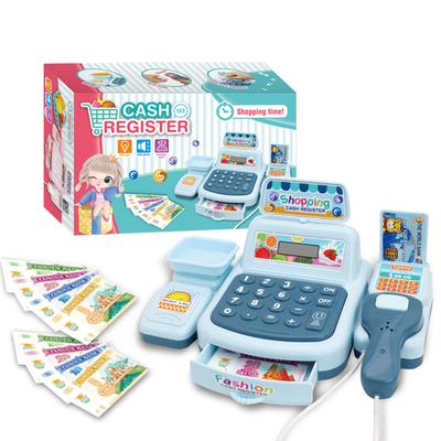 ZK30 Cash Register Toy with Scanner Lights Sounds Effect Interactive Kids Supermarket Checkout Toy for Children