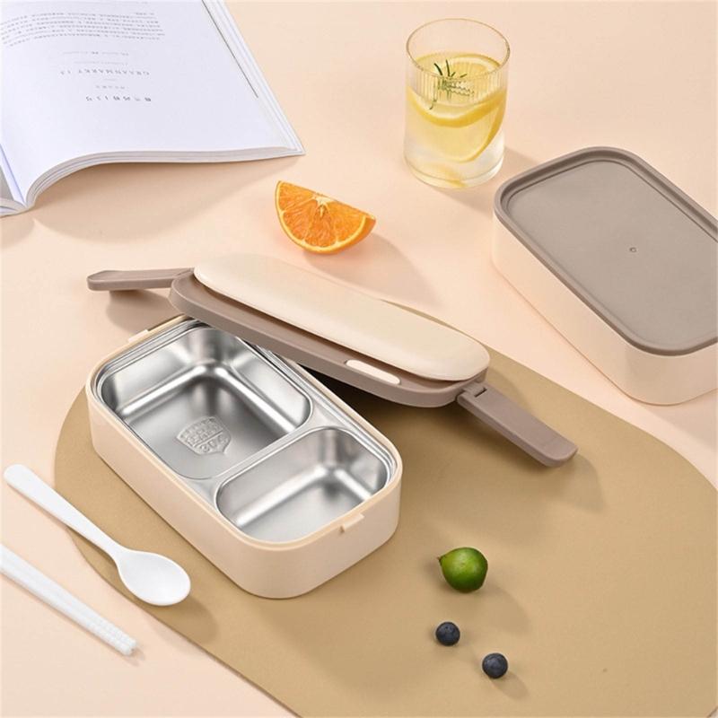 Bento Boxes Double Layer Student Food Storage Container Keep Warm Sealing Boxes 304 Stainless Steel Lunch Box for Office