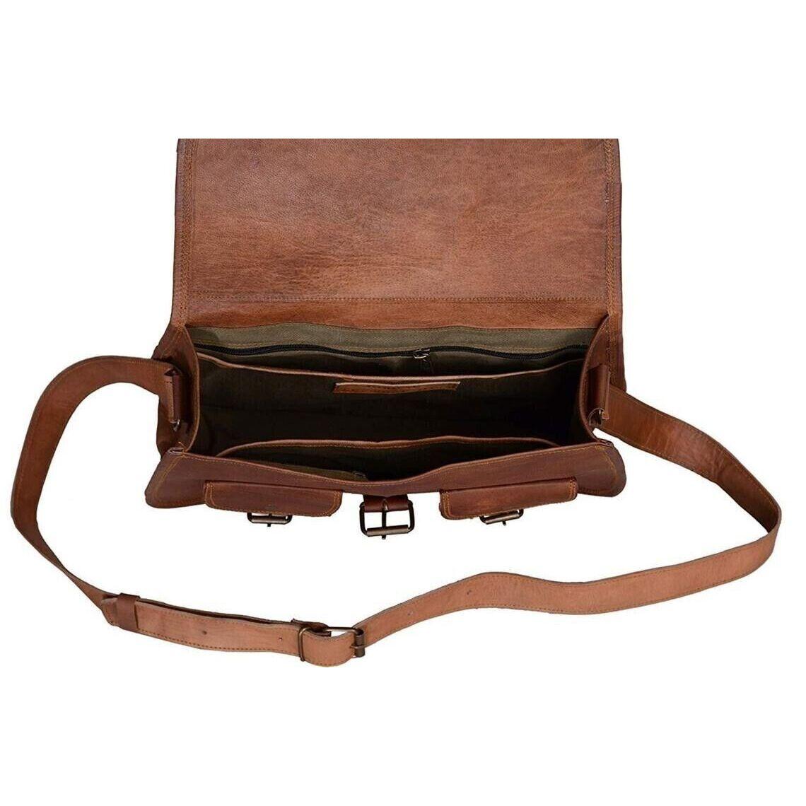 Женская кожаная сумка Goat Crossbody Натуральная коричневая сумка через плечо ручной — фото 2