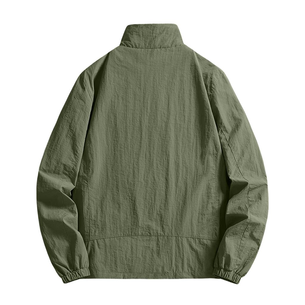 Men's Summer Light And Solid Color Outdoor Loose Large-sized Sun-protective Clothing, Waterproof Windbreaker Jacket