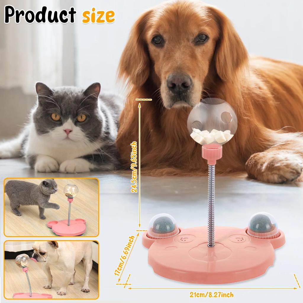 New Cat Leakage Ball Toy Safe Interactive Cat Treat Dispenser Sturdy Help Feeding Ball Pet Feeder Toy for Your Home
