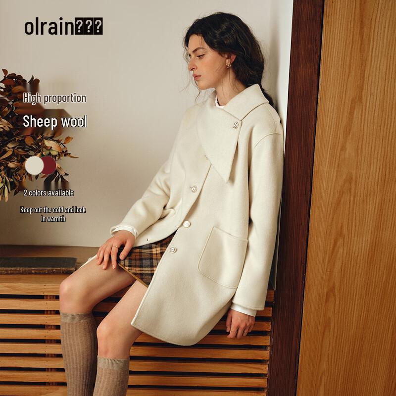 Olrain Women's Double-faced Wool Winter Coat