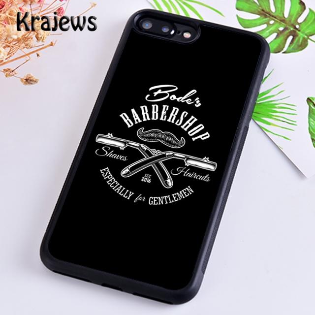 Krajews Barber Funny Vintage Classic Barber Retro Phone Case For iPhone 16 15 SE2020 14 7 8 Plus 11 12 13 Pro Max Fundas